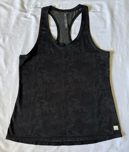 Vuori Women’s Black Gray Camouflage Racerback Tank Top Size Large - Picture 1 of 4