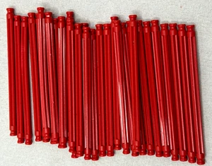 32 K’NEX Red 2-1/2" Micro Track Rods Roller Coaster Lot - Picture 1 of 3