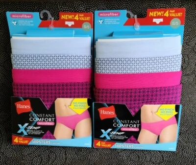 Hanes X-Temp Hipsters Constant Comfort Women Panties Underwear 8 Pairs Size S/5 - Image 1 of 4