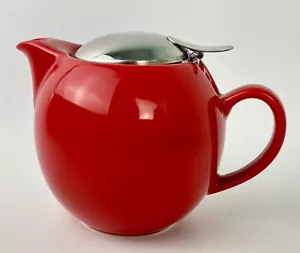 Bee House Teapot with Diffuser Ceramic 23oz Red - Picture 1 of 10