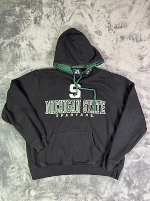 Sudadera con Capucha Negra Con Cordones De Colección Michigan State Spartans J America Talla L Foto 1 de 4
