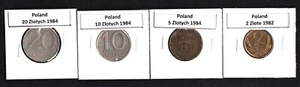 POLAND 1982-1984 SET OF 4 COINS - Picture 1 of 2