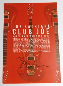 Joe Satriani Signed Club Joe 2013 North American Tour Concert Poster 13"w x 19"h - Picture 1 of 7