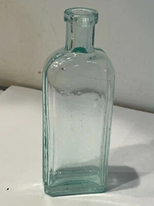 Vintage Aqua Blue Blown Glass Three in One Oil Bottle @ 5 1/2" High Excellent - Picture 1 of 5