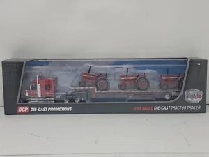 International Lonestar Truck With Step Deck Trailer And 3 IH Tractors 1/64... - Picture 1 of 7