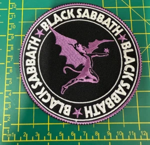 BLACK SABBATH PURPLE CREATURE WOVEN SEW OR IRON ON PATCH OFFICIALLY LICENSED - Picture 1 of 8