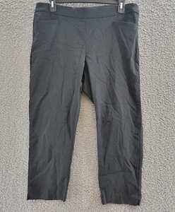 Avenue Plus Size Super Stretch Crop Pants Women's 20 Black High Rise Pull On - Picture 1 of 14