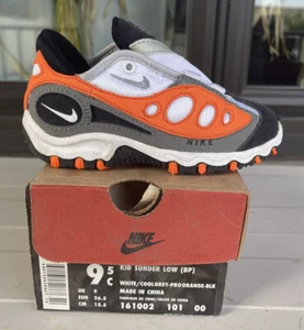 NIKE KID SUNDER LOW (BP) WHITE COOL GREY 161002-101 KIDS SNEAKERS SIZE 9.5c 1998 - Picture 1 of 11