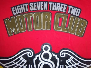 Eight Seven Three Two Motor Club Red Graphic Print T Shirt - XXXL - Picture 1 of 2