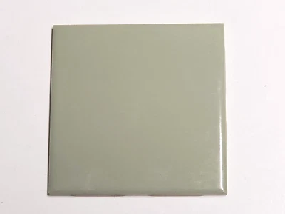 Vtg 1 pc. Ceramic Florida Tile - Light Olive Green Glossy - 4 3/8" Sq. - Image 1 of 3