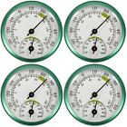 Set of 4 Aluminium Thermometer Hygrometer Fr Garten Wandhygrometer