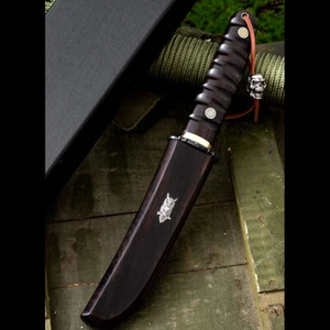 Japanese Style Damascus Fruit Knife Outdoor EDC Camping Blade for Collection - Picture 1 of 14