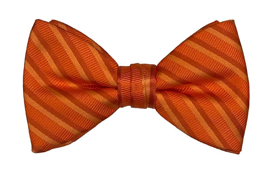 Gravata borboleta listrada masculina pré-amarrada e ajustável várias cores venda de fechamento barato - Imagem 1 de 1