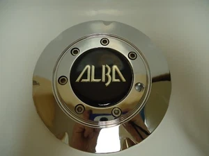 ALBA Wheels CHROME WHEEL CENTER CAP 6" diameter w/logo (1ea)-free ship - Picture 1 of 3