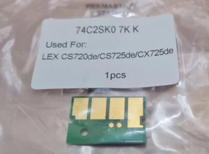 Für Lexmark Farblaser Drucker CS720de CS725de CX725de Chip für Toner schwarz - Bild 1 von 1
