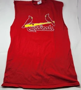 Jim Edmonds #15 St. Louis Cardinals Majestic Men's L T-Shirt ***Cut Off Sleeves - Picture 1 of 12