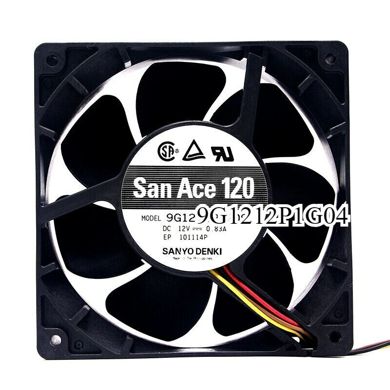 1X For SANYO 9G1212P1G04 San Ace DC 12V 0.83A Case Cooling Fan 120mm 12cm 12038 - Image 1 of 1