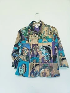 Giacca Keren Hart donna M indossabile arte Picasso cubismo astratto cotone elasticizzato - Foto 1 di 6
