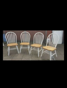 farmhouse dining chairs x 4 - Picture 1 of 6