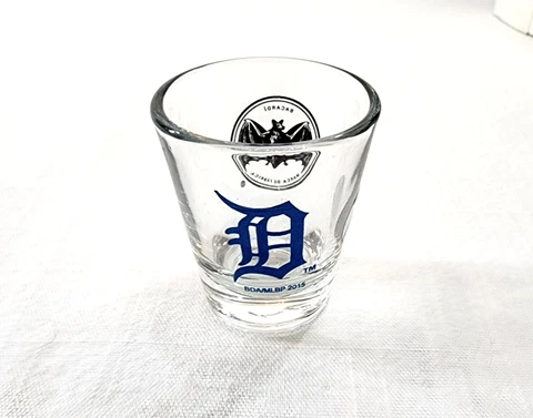 Detroit Tigers Bacardi Shot Glass New in box Cover