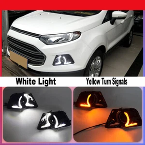 LED DRL Daytime Running Lights Fog Lamps Bumper For Ford Ecosport 2013-2016 - Picture 1 of 6