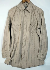 WHITE HORSE Western Langarm Button Up Pearl Snap Shirt | Herren Medium Tan - Bild 1 von 7
