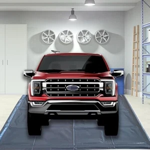 Heavy Duty Garage Floor Mat - 8.6 ft x 20 ft - Non-Slip Waterproof - Grey - Picture 1 of 7