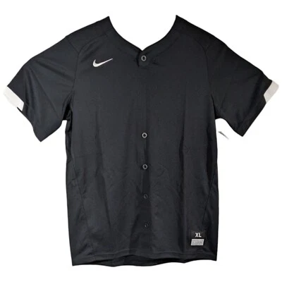 Boys Black Baseball Jersey Kids Shirt Nike Youth Size XL - Image 1 of 4
