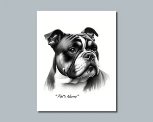 Personalized PIT BULL BULLY Pet Print Photo DOG'S NAME Picture 8x10 11x14 (P2) - Picture 1 of 10