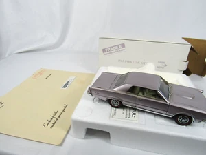 Danbury Mint 1965 Pontiac GTO Iris Mist Purple W/ Box + Paperwork 1:24 Die Cast - Picture 1 of 8