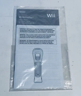 Wii Motion Plus Nintendo Wii Manual Only OEM - Image 1 of 4