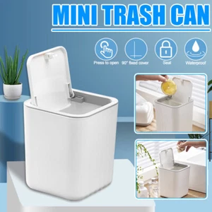 4L Auto Car Mini Trash Can Garbage Bin Home Office Desk Wastebasket Dustbin - Picture 1 of 9