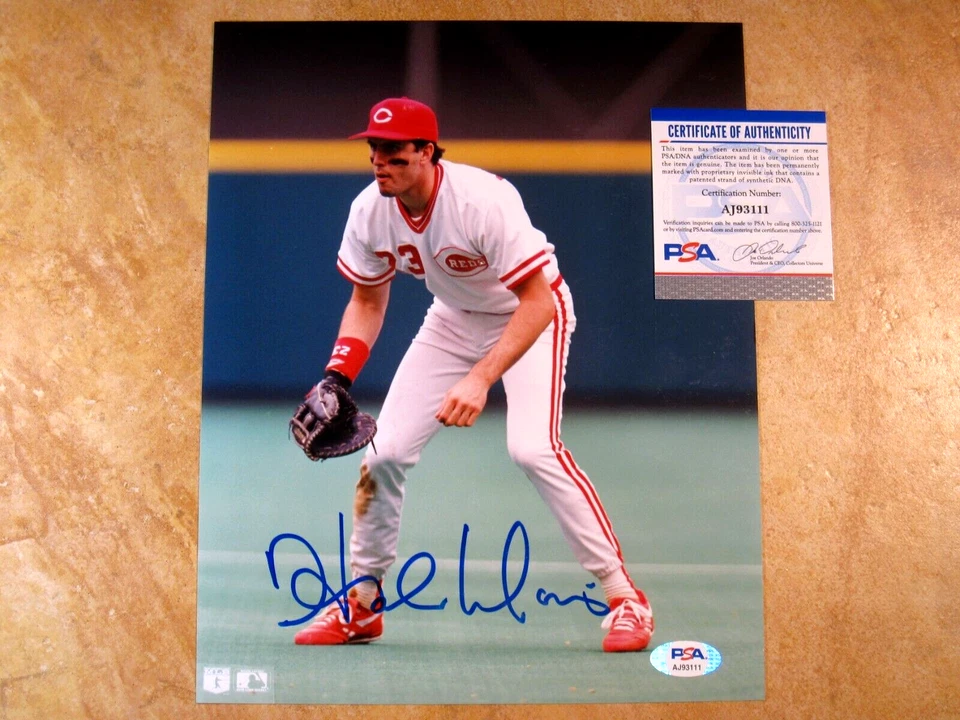 HAL MORRIS (1990/WS) SIGNED AUTOGRAPHED 8X10 PHOTO 1990-97/1999-00 REDS PSA - Image 1 of 1