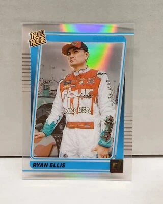 RYAN ELLIS 2022 Chronicles Clearly Donruss GOLD ~ ROOKIE #'d /10 ~ NASCAR Racing - Image 1 of 2