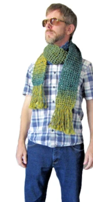 Bufanda Multicolor 94x5 Larga Hecha a Mano Crochet Tejida a Mano Hombres Mujeres Hecha en EE. UU. NUEVA CON ETIQUETAS Foto 1 de 4