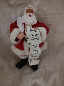 Santa Claus Figurine Holding Naughty/Nice List 10" Tall - Picture 1 of 4
