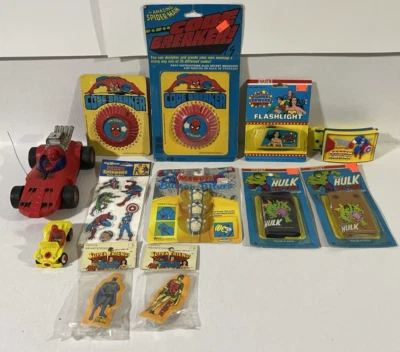 MARVELMANIA DC Captain America Button Biters Belt Spiderman Car Hulk Wallet LOT - Image 1 of 4