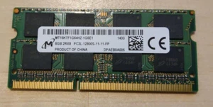 Micron 1x 8 GB DDR3 LAPTOP RAM PC3L-12800S DDR3-1600 2Rx8 MT16KTF1G64HZ-1G6E1 - Picture 1 of 2