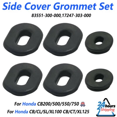 6x Side Cover Rubber Grommet For Honda CB/CL/SL/XL100 CB550F CB750 CB500K Foto 1 de 4