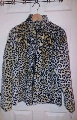 NWT Women's JouJou Brand Leopard Print Coat Size L - Image 1 of 4