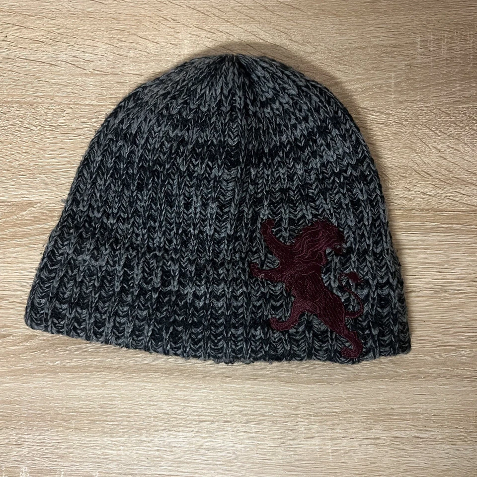 Gorro Express Gris Negro Tejido Gofre Talla Única Adulto Mezcla Lana Patinador Y2K Foto 1 de 4
