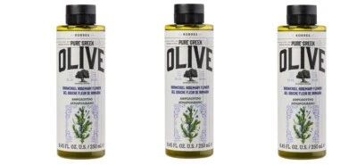 Korres Pure Greek Olive Rosemary Flower Showergel 3x250ml New-Fast Shipping - Image 1 of 3