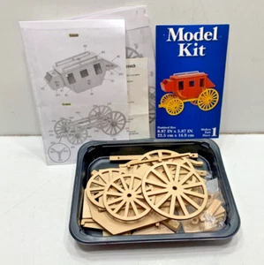 STAN STARY JR DESIGNED "7/8N2" SCALE STAGECOACH WOOD KIT, 8.87" X 5.87", NEW - Picture 1 of 3