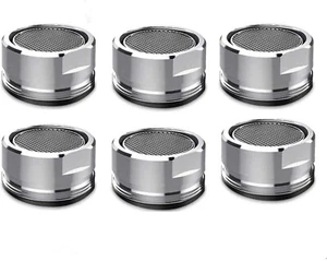 6 Pack Faucet Aerator 2.2 GPM Bathroom Sink Aerator Regular Standard Replacement - Picture 1 of 7
