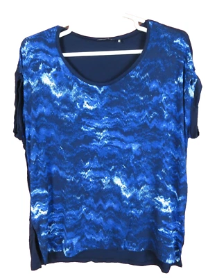 TB07697- NUEVO CON ETIQUETAS TAHARI Mujer Fina Elastizada Cómoda Túnica Suelta Multicolor XL $88 Foto 1 de 4