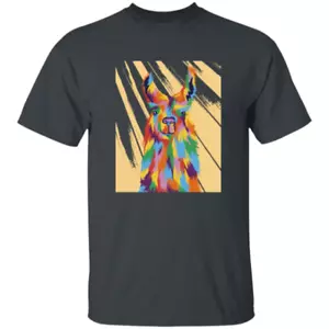 Retro buntes Llama-Shirt, süßes Llama-Shirt, lustiges Llama-Liebhaber-Geschenkshirt - Bild 1 von 5