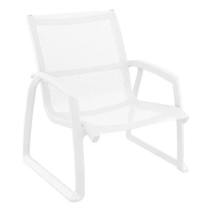Compamia Pacific Club Arm Chair White Frame White Sling - Picture 1 of 10