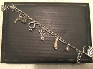 Elegant 925 Unique Fashion Soccer Ball Purse Heart & Key Ring 8”Bracelet Charm - Picture 1 of 19