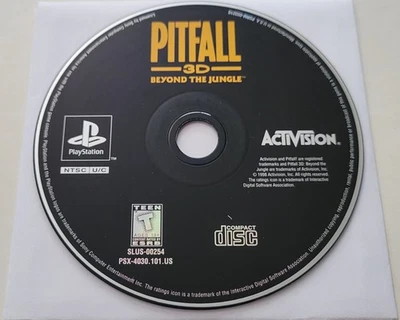 Pitfall 3D: Beyond the Jungle (PlayStation 1, 1998) Loose Disc Only! Good Cond - Image 1 of 3