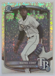 MAYKEL CORET 2025 Bowman Chrome Mini Diamond 1st Bowman #BCP-240 Rays - Picture 1 of 2